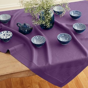 Solino Home Linen Classic Hemstitch Table Throw - 1 of 4