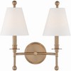 Crystorama Lighting Riverdale 2 - Light Sconce in  Aged Brass - 3 of 4