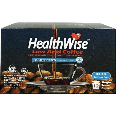 HealthWise Low Acid Decaf Keurig K-Cup Coffee Pods