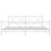 vidaXL Metal Bed Frame without Mattress with Footboard White 76"x79.9" - 4 of 4