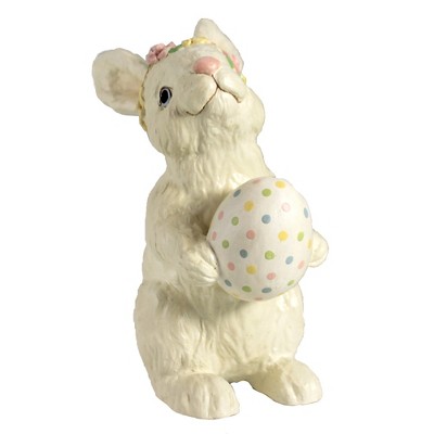 Easter 6.75" Penelope With Polka Dot Egg Flowers Hand Painted  -  Decorative Figurines
