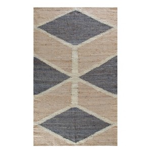 Anji Mountain 5'x8' Mountains of the Moon Jute Area Rug Gray/Ivory/Natural - 1 of 4