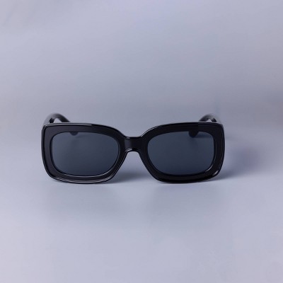 Women's Rectangle with Rim Sunglasses - Wild Fable™ Black