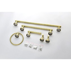 OUTSUPPLY 6-Piece Stainless Steel Bathroom Set, Wall Mount Towel Rack & Hooks, Rustproof Bath Accessories - 1 of 4