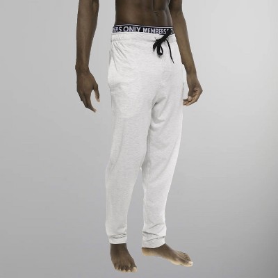Members Only Men's Heather Contrast Elastic Sleep Pant, Lightweight Sweatpants for Men Cotton