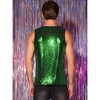 Lars Amadeus Men's Sequin Shiny Nightclub Party Metallic Sleeveless Tank Top - 3 of 4