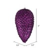 Vickerman Matte Glitter Pinecone Christmas Ornament - 2 of 3
