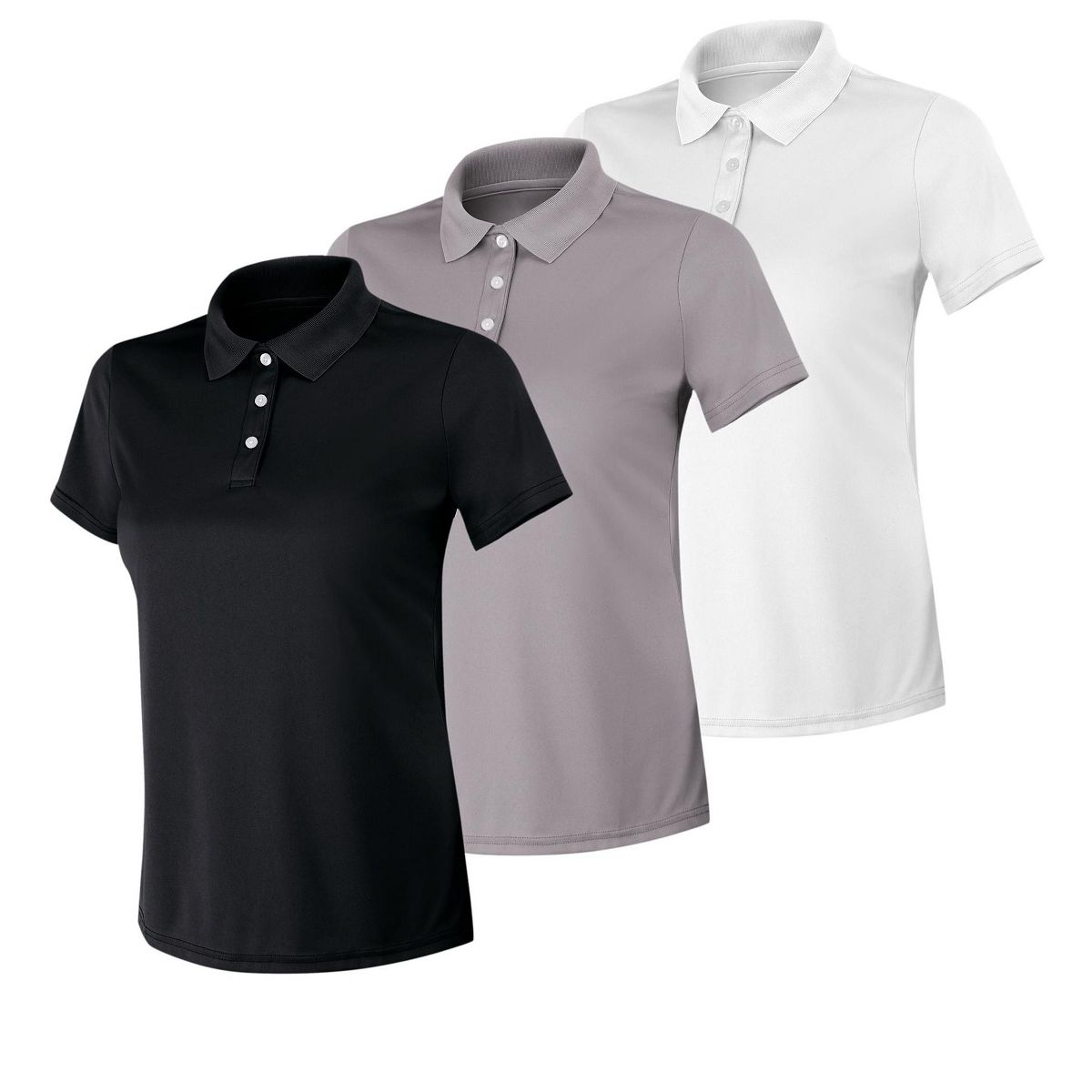 Hanes Sport Cool DRI Women's Performance Polo Shirt, 3-Pack - thumbnail 6