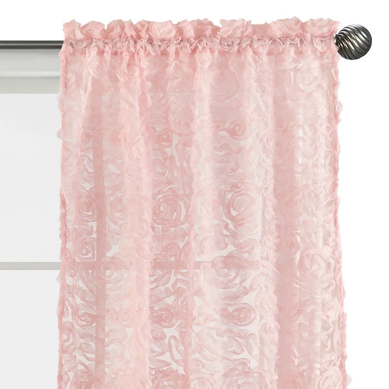 Sweet Jojo Designs Window Curtain Panels 84in. Rose Pink, 3 of 6