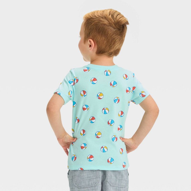 Toddler Boys' Jersey Knit T-Shirt - Cat & Jack™ Turquoise Blue, 3 of 5