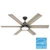 Hunter Fans 60" Warrant Ceiling Fan Noble Bronze with Light Kit and Barnwood Blades - Energy Efficient and Whisper-Quiet - 2 of 4