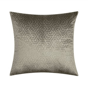 20"x20" Oversize Embossed Hexagon Maze Square Pillow, Feather-Filled - Edie@Home - 1 of 3