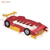 Twin/Full Size Race Car-Shaped Platform Bed with Wheels, Wood Bed Frame - ModernLuxe - 3 of 4