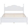 Streamdale Queen Size Wood Platform Bed Frame,Retro Style Platform Bed with Wooden Slat Support,White - 3 of 4