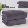6 Pack Premium Bath Towel Set - Quick Drying - Microfiber Coral Velvet Highly Absorbent Towels -Yoga Towel Dark Grey 27*55 - 4 of 4