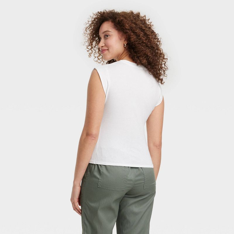  Women's Slim Fit Drape Wrap T-Shirt - A New Day™, 3 of 8