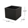 Syemin Outdoor Planters with Classic Design, Flower Planter Pot for Garden, Courtyard, Patio, Black，21.5"*21.5"*18.75" - 2 of 4