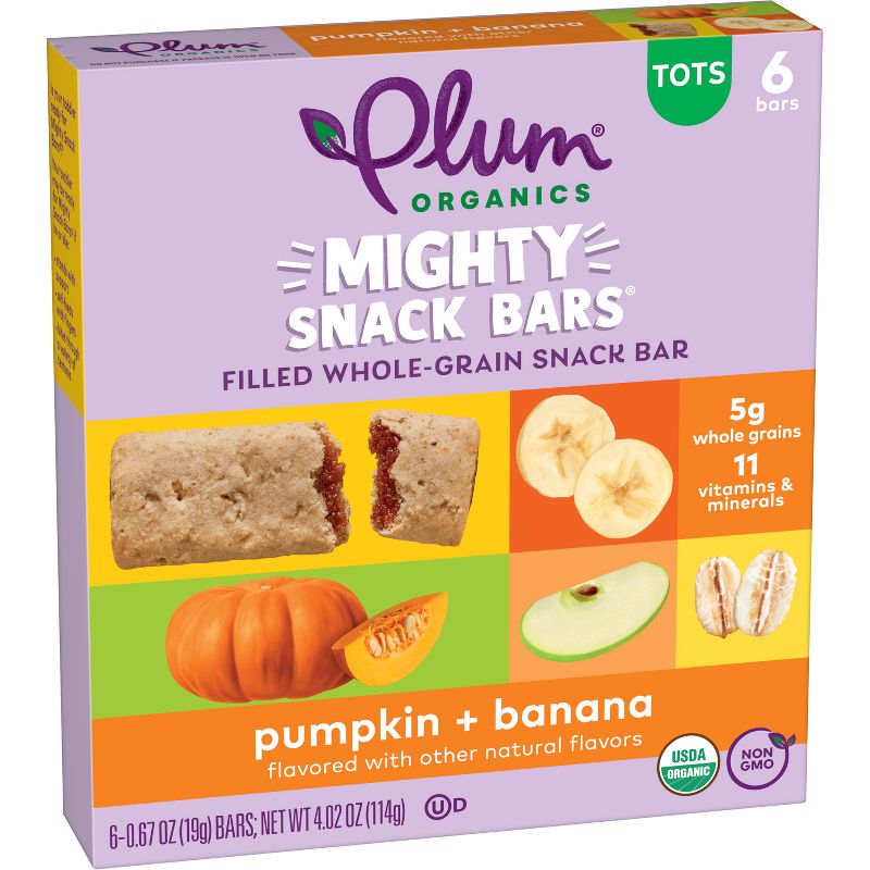 Plum Organics Mighty Pumpkin Banana Baby Snacks - 6ct/4.02oz, 4 of 14
