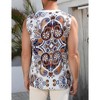 Men's Cotton Linen Tank Top Shirts Casual Sleeveless Lace Up Beach Hippie Tops Bohemian Renaissance Pirate Tunic - 2 of 4