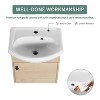Vynxaria 30-Inch Bathroom Vanity with Top and Right Locker, Stylish Black Finish for Contemporary Small Bathrooms - 3 of 4
