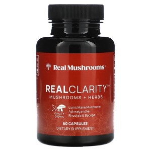 Real Mushrooms RealClarity, Mushrooms + Herbs, 60 Capsules - 1 of 2