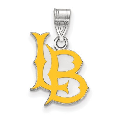 Black Bow Jewelry Sterling Silver California Polytechnic State Mustangs NCAA Medium Pendant