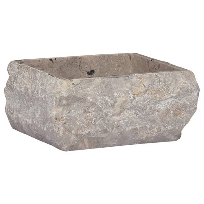 vidaXL Sink Gray 11.8 in.x11.8 in.x5.1 in. Marble