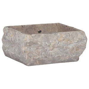 vidaXL Sink Gray 11.8 in.x11.8 in.x5.1 in. Marble - 1 of 4