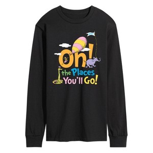 Men's - Dr. Seuss - Oh! The Places You'll Go Long Sleeve Graphic T-Shirt - 1 of 4