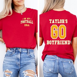 Simply Sage Market Women's Taylor's Football Era Front and Back Short Sleeve Graphic Tee - 1 of 4