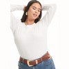 June + Vie by Roaman's Women's Plus Size Ribbed Crewneck Top - 4 of 4