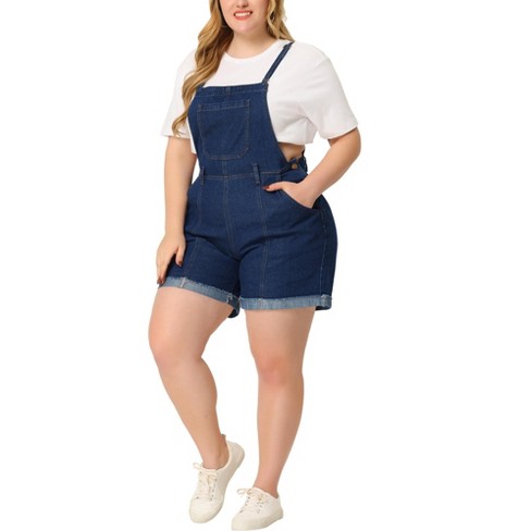 Jean short romper plus clearance size