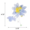 Unique Bargains Flowers Pattern Hair Clip 4.72"x3.15" Light Blue 1 Pc - 4 of 4