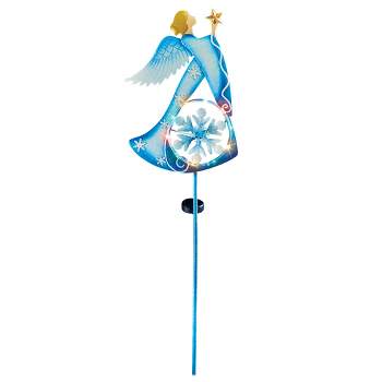 Collections Etc Solar Angel Snowflake Wind Spinner Garden Stake 11.5 X 2.75 X 42.75