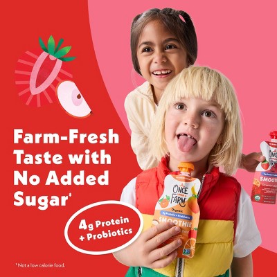Once Upon A Farm Protein Strawberry Splash Pouch - 4oz