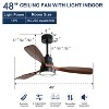 Sofucor 48'' Ceiling Fan with Lights 3 Wood Blades and Remote Control - 3 of 4