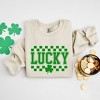 Simply Sage Market Women's Graphic Sweatshirt Checkered Lucky Shamrock - 3 of 4