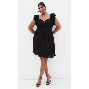 Women's Plus Size Alma Dress - black | CITY CHIC - 1 of 4