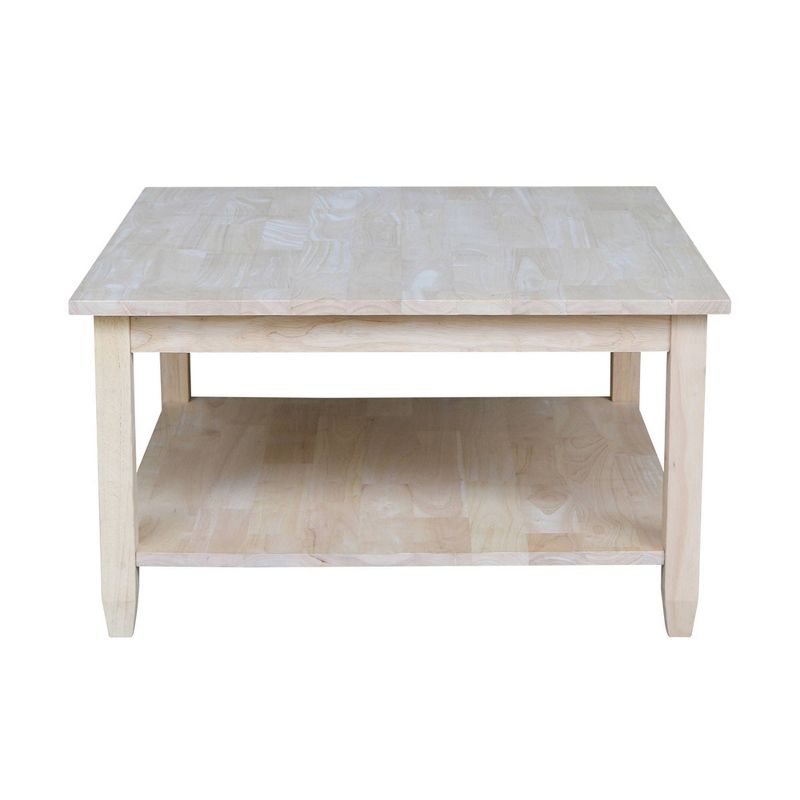 Solano Square Coffee Table Unfinished - International Concepts, 4 of 7