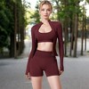 Anna-Kaci Active Women's Long Sleeve Zip-Up Activewear Jacket - 2 of 4