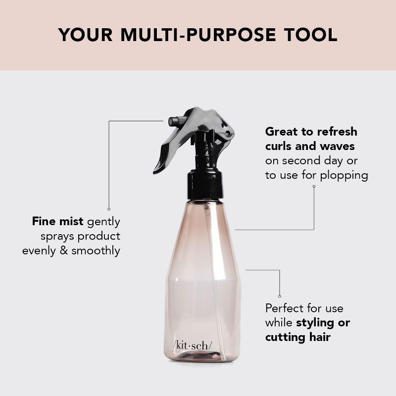 Kitsch Refillable Eco-Friendly Spray Bottle – Mist Spray Bottle for Hair, 4 of 10