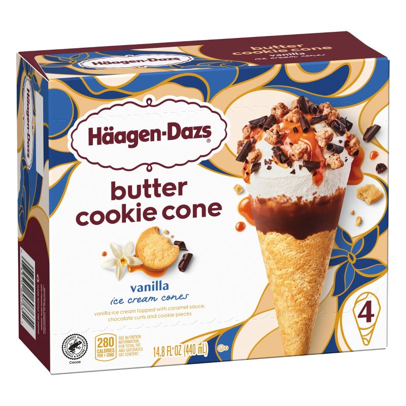 Haagen-Dazs Frozen Vanilla Cookie Cone - 4ct/14.8oz, 3 of 10