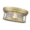 Clarion 12" Glass Flush Mount Light - Dimmable, 2 Bulbs, Damp Rated, Transitional Design - 3 of 4