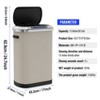 Vynxaria 13.2 Gallon Motion Sensor Trash Can Stainless Steel, Hands Free Operation, Slow Close Lid, Ideal for Kitchen - 4 of 4