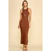 Slickblue Side Slit Maxi Dress, High Neck Sleeveless, Women’s Form-Flattering Style, Multiple Color Options, Size S-L - 2 of 4