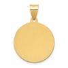 Black Bow Jewelry 14k Yellow Gold Hollow Santa Ana Medal Pendant, 19mm (3/4 Inch) - 3 of 4