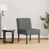 vidaXL Modern Slipper Chair in Durable Dark Gray Fabric - Comfortable Padded Seat - Sturdy Wood & Plywood Construction - 2 of 4