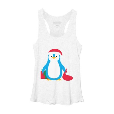 Women's Design By Humans Christmas Penguin By moredesignsplease Racerback Tank Top