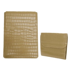 Unique Bargains 10.9" Crocodile Pattern Tablet and Laptop Sleeve with Accessories Pouch 1 Set - 1 of 4
