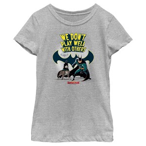 Girl's DC League of Super-Pets We Don’t Play Well With Others T-Shirt - 1 of 4